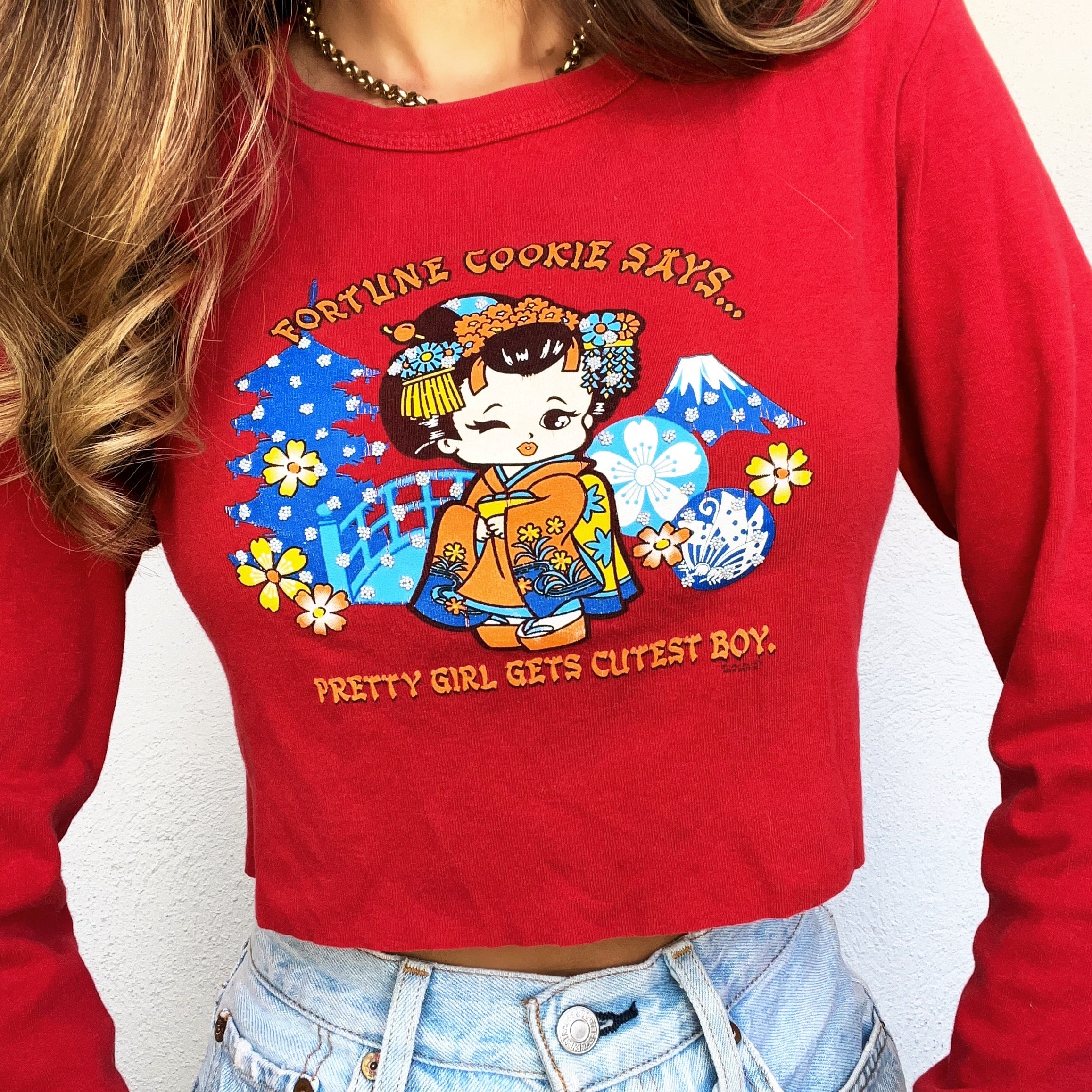 Fortune Cookie Cropped Tee