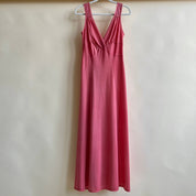 Hand dyed blush pink vintage maxi slip - s/m