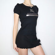 Y2K BURBERRY Black Blouse (S)