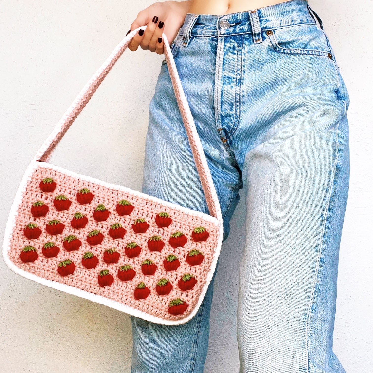 Strawberry Shortcake Crochet Shoulder Bag