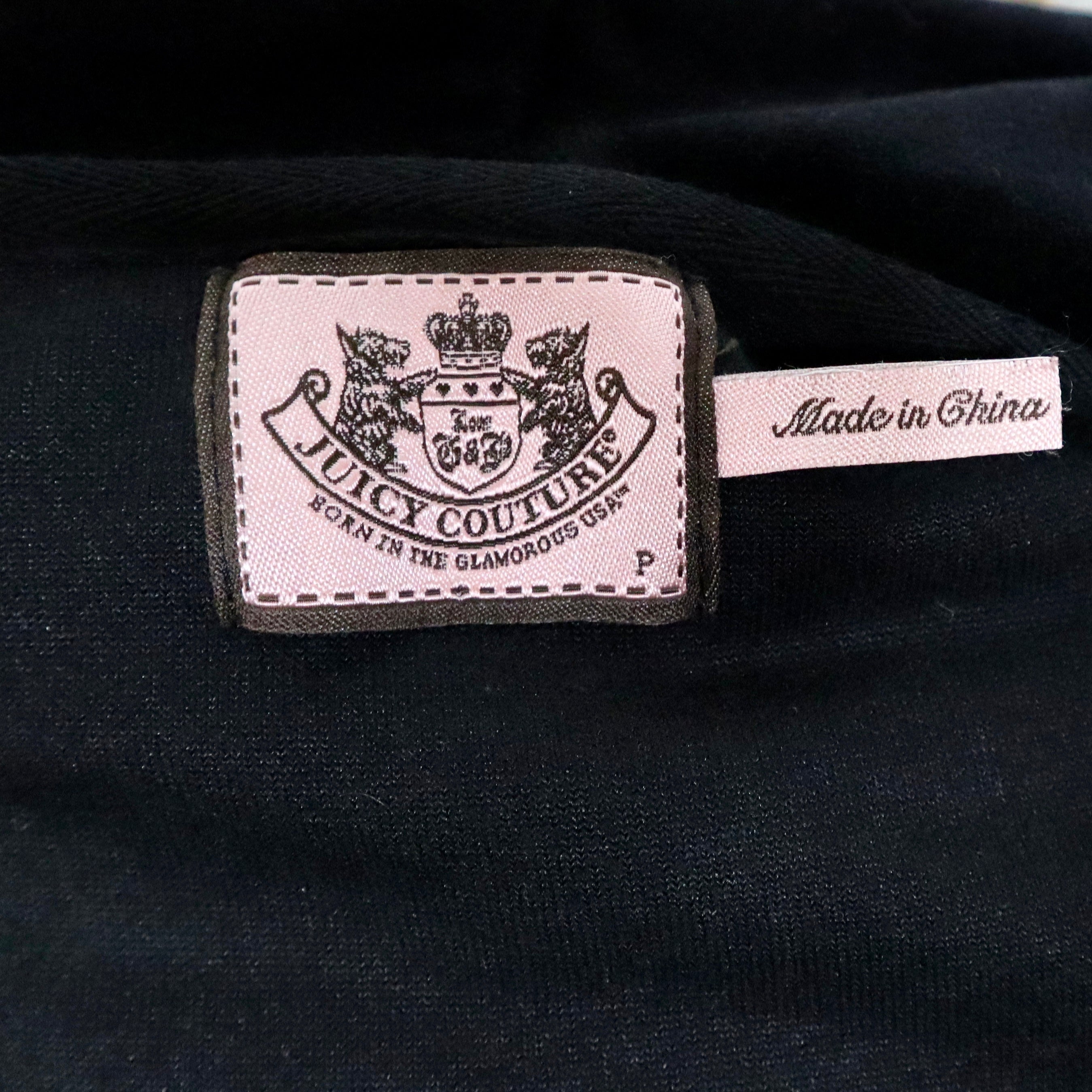 Y2K JUICY COUTURE Black Hoodie (XS/S)