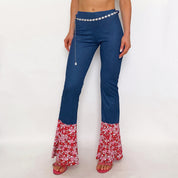 Funky Star Print Flare Pants