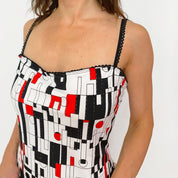 vintage abstract mini dress - large