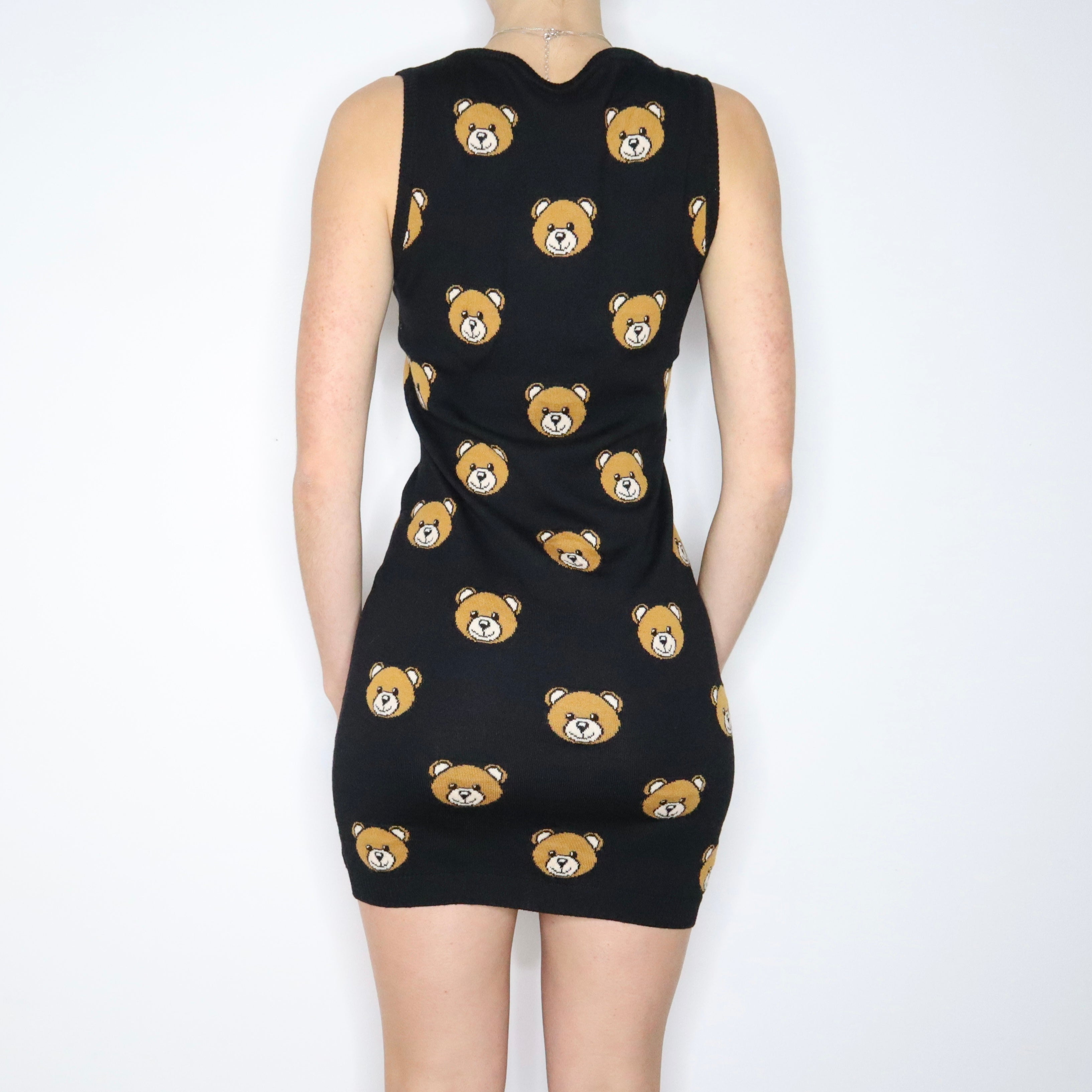 MOSCHINO- Teddy Bear Sweater Dress / テディベア ニットドレス NWT Moschino Teddy Bear Sweater Dress, Black, Medium, MSRP