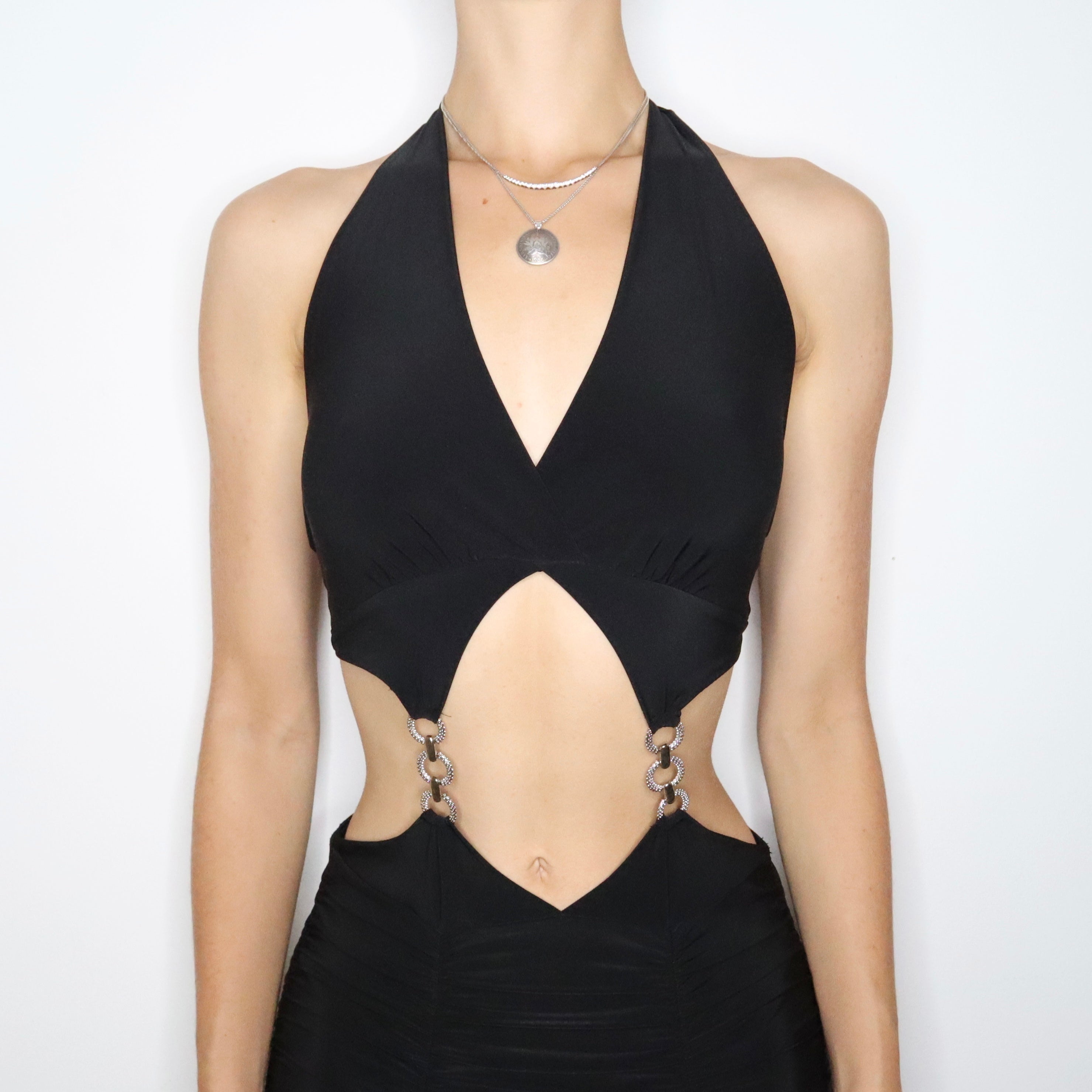 Y2K Clubwear Cutout Dress (Small)