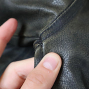90s Faux Leather Cafe Racer Jacket (L)