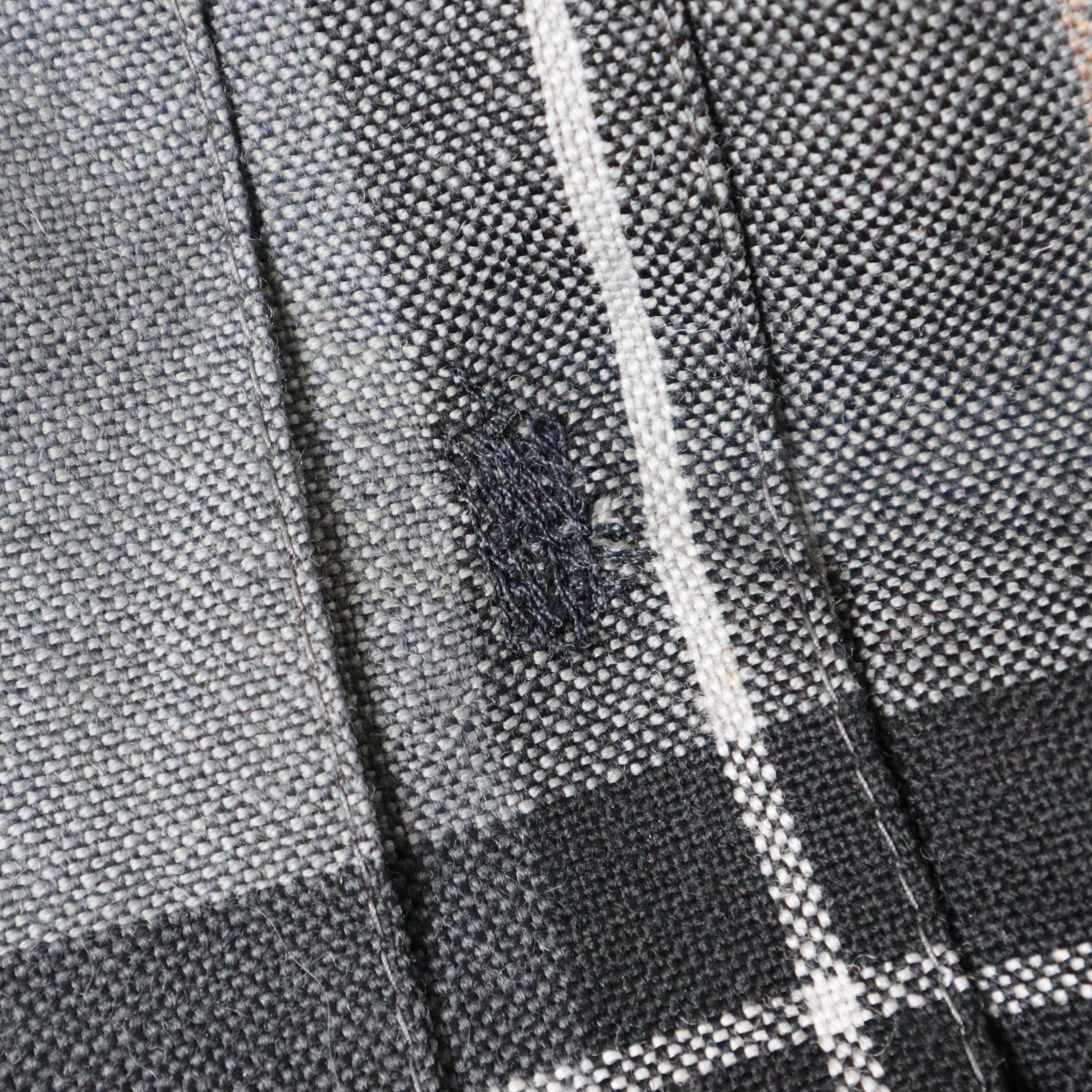 60s Pleated Plaid Maxi Skirt (S/M)