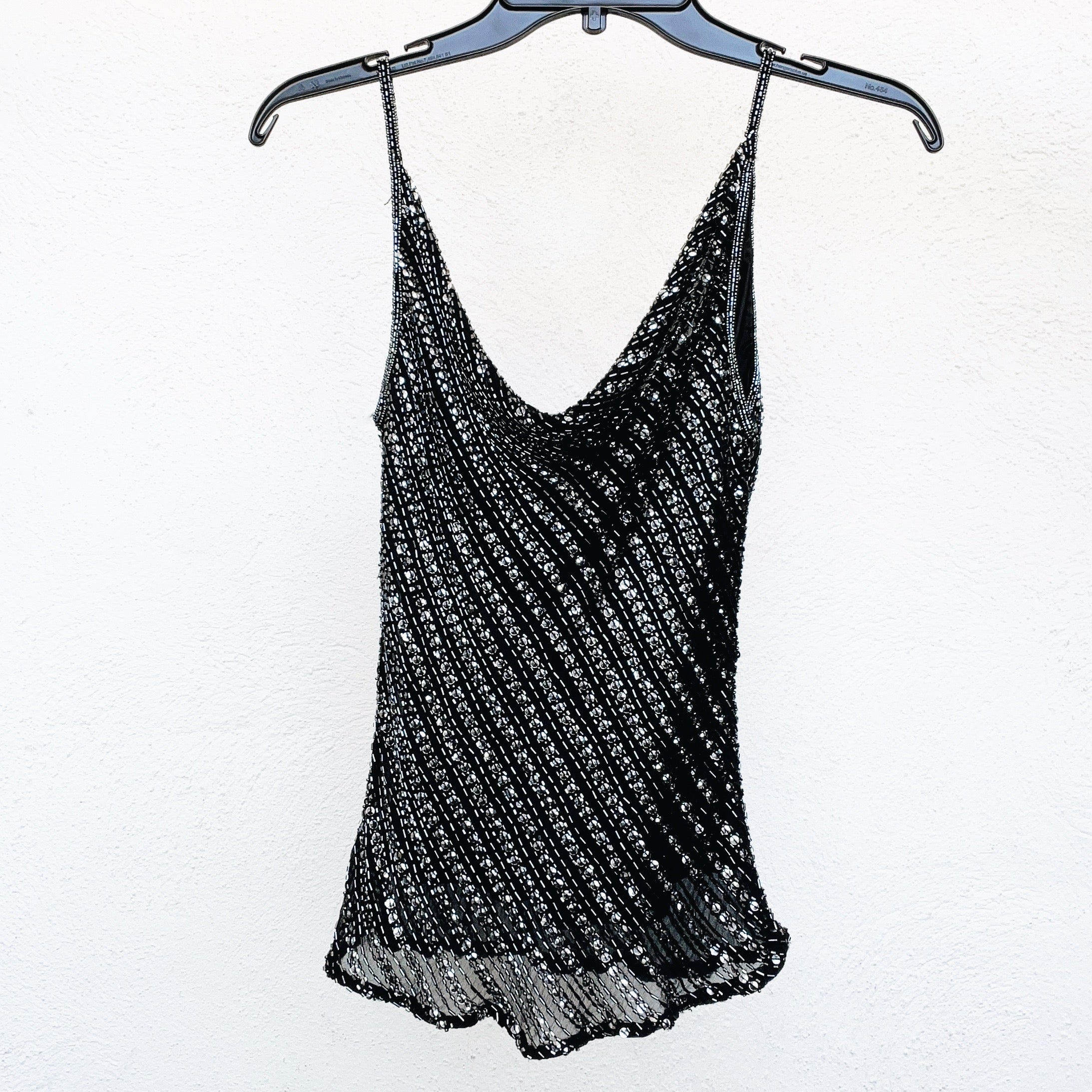 Vintage Beaded Silk Tank