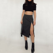 pinstripe zipper skirt - size 4