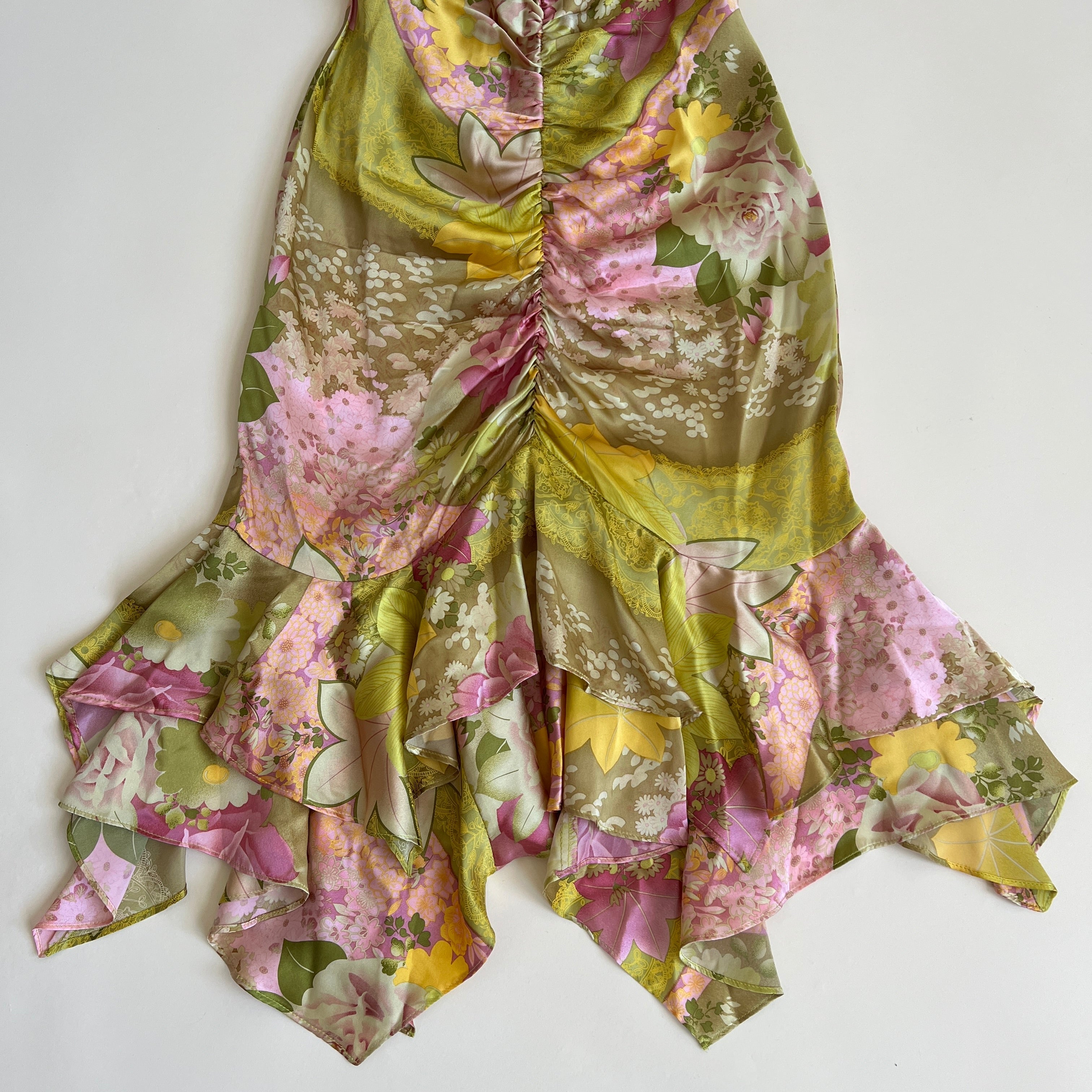 Vintage Betsey Johnson silk garden fairy dress (M)