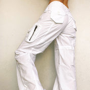 Embroidered Floral Cargo Pants