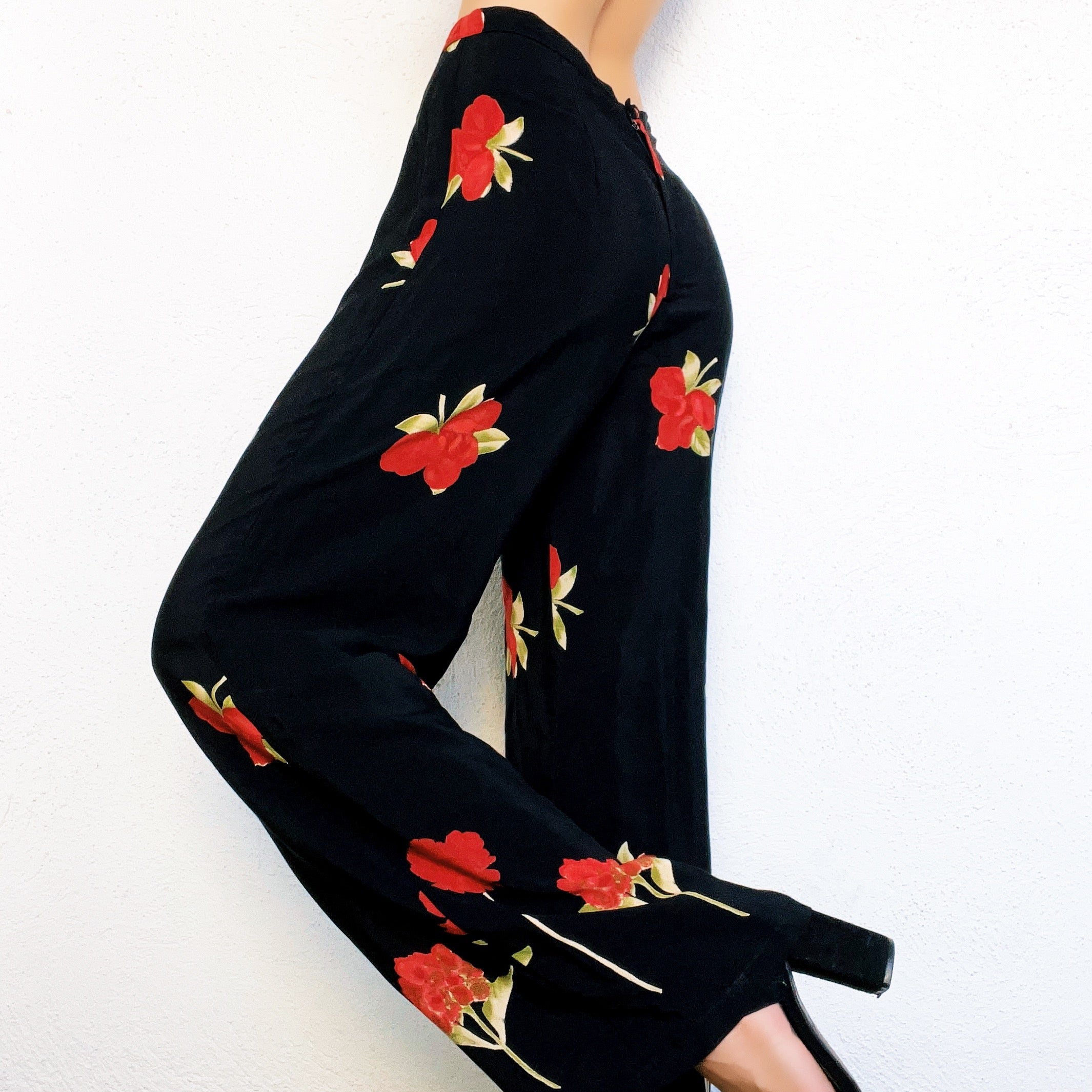 90s Sheer Floral Pants