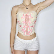 Y2K Pink Rose Fairy Corset (XS/S)