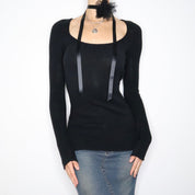 Vintage Lululemon Long Black Knit Sweater (S-M)