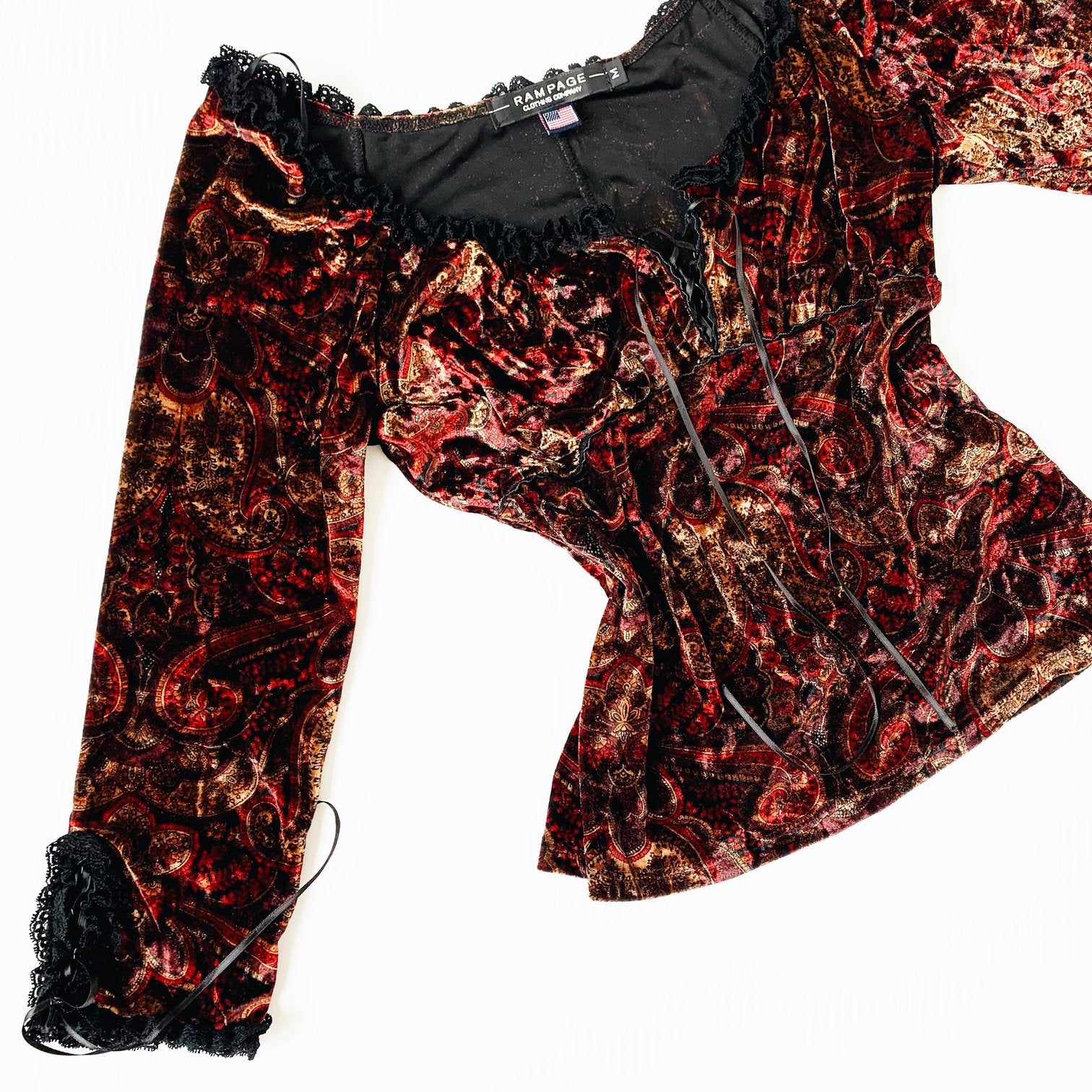 Velvety Paisley Top
