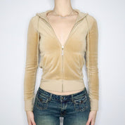 JUICY COUTURE Tan Velour Hoodie (S)
