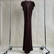 00s espresso brown drop waist maxi dress (S/M)