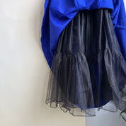 80s royal blue princess gown (S)