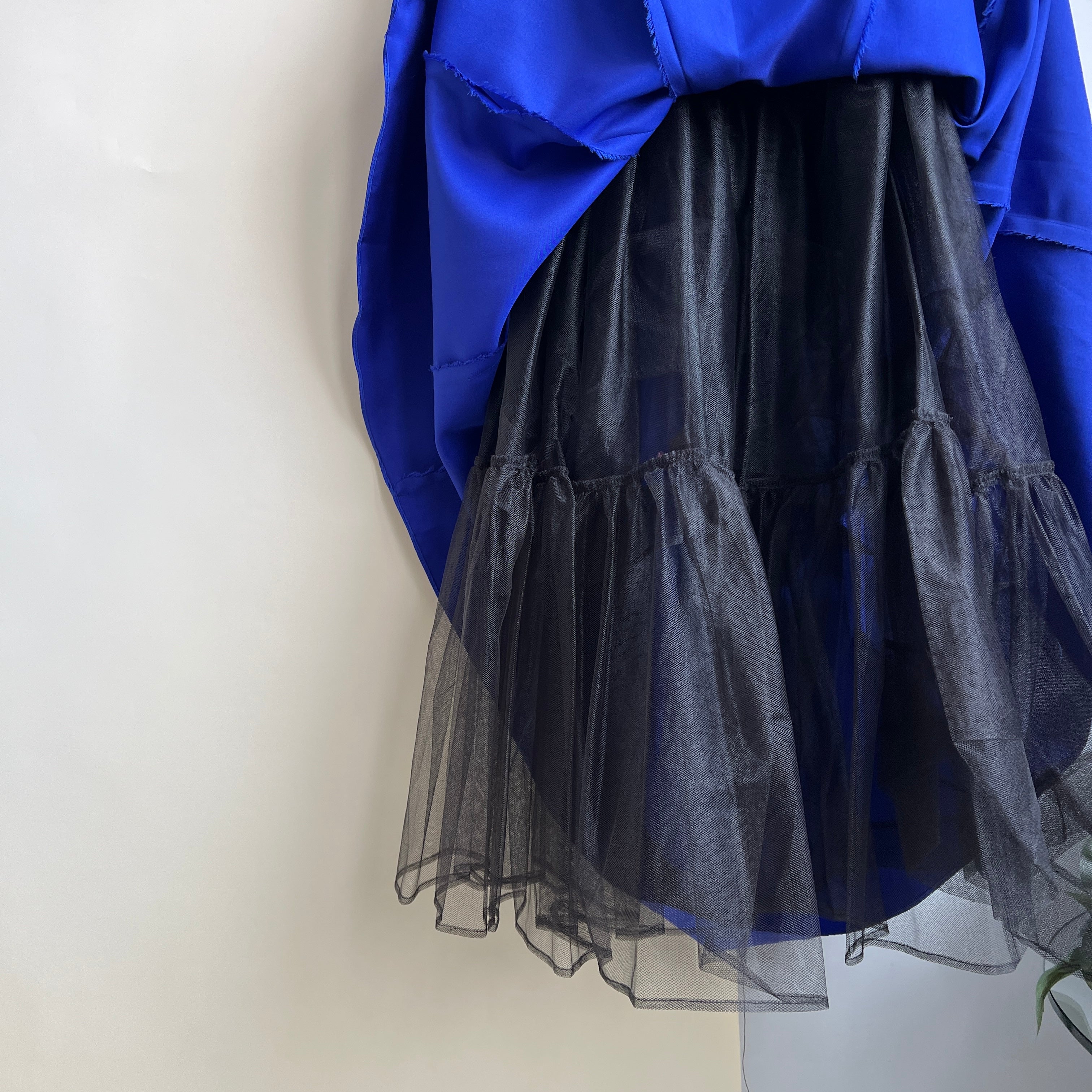 80s royal blue princess gown (S)