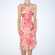 Y2K DIANE VON FURSTENBERG Beaded Silk Dress (S)