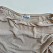 Vintage 90s slinky cream maxi skirt - XL/XXL