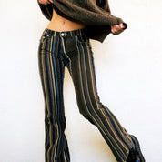 Vintage Striped Corduroy Flares