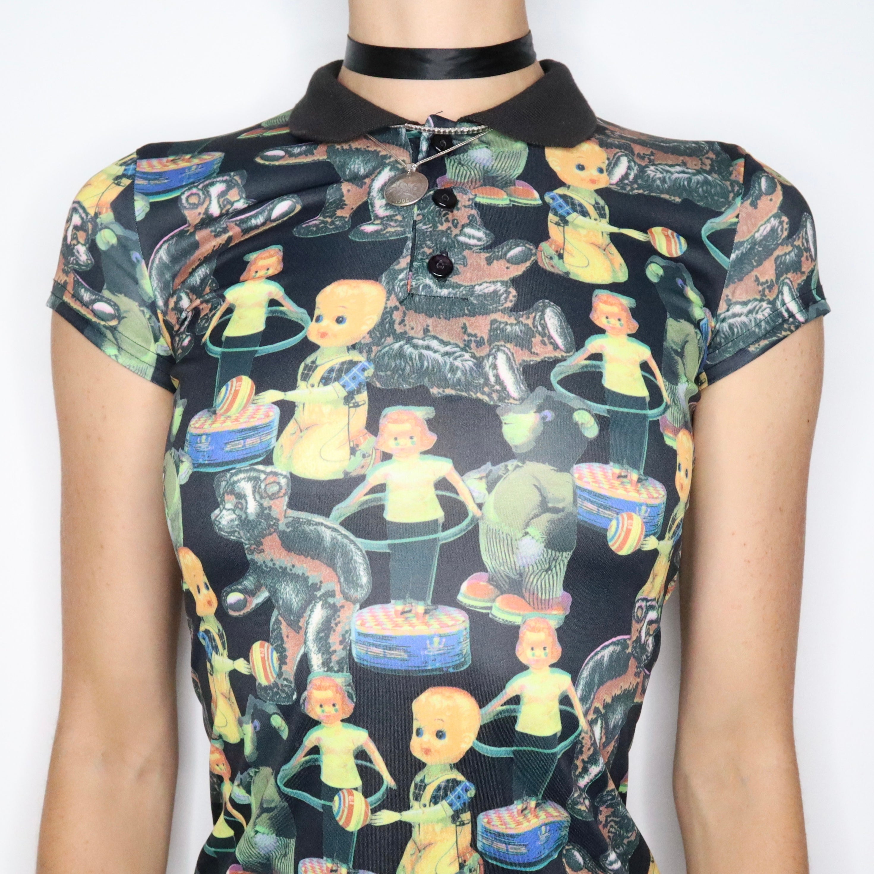 Haunted Doll Print Dress (XS)