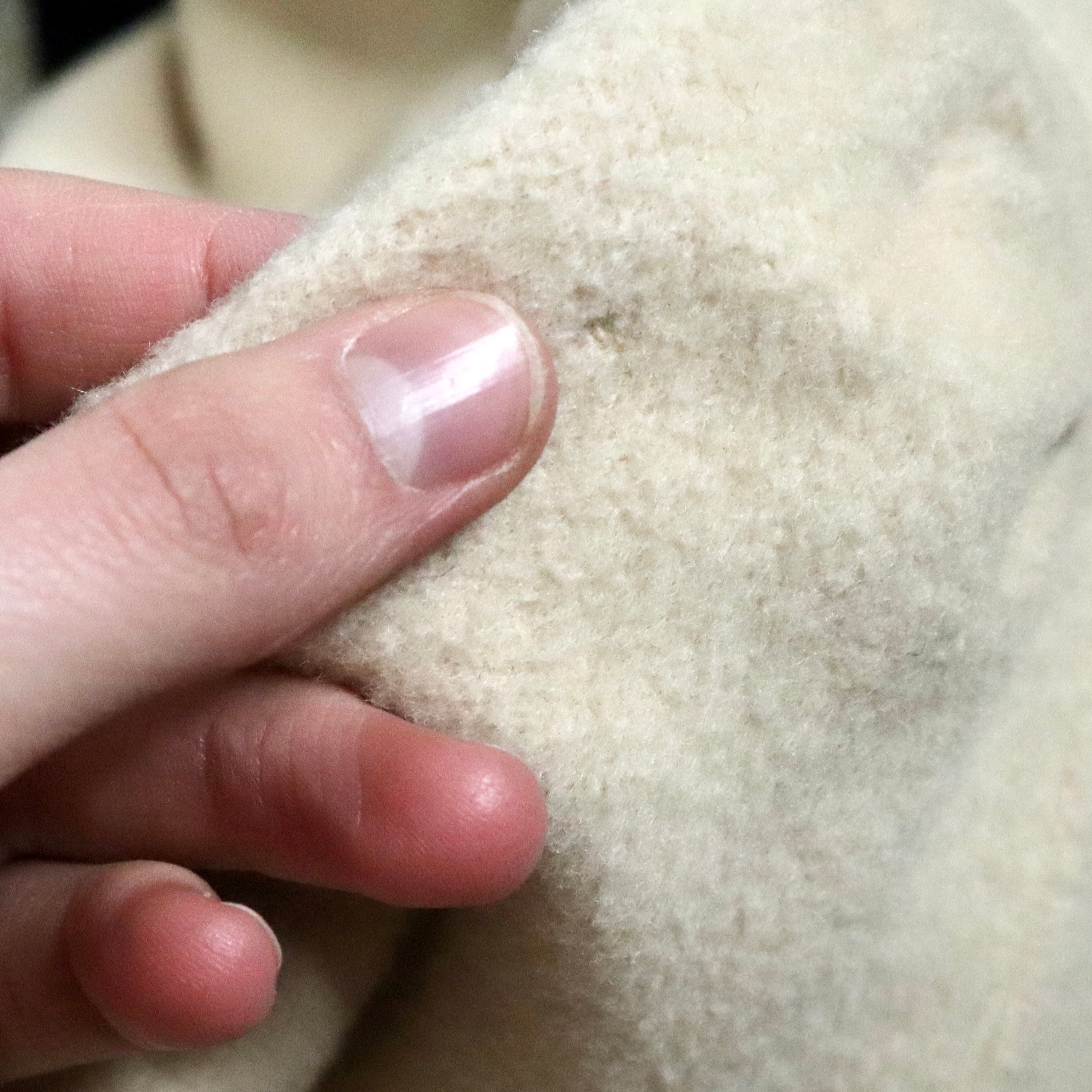 80s ALBERT NIPON Cream Cashmere Princess Coat (S)
