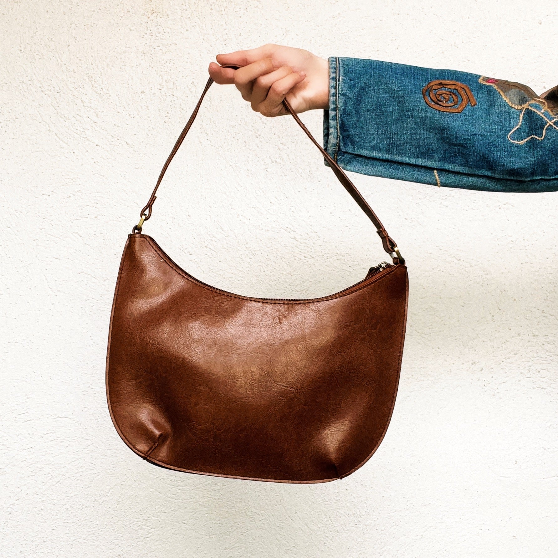 Faux Leather Flower Purse