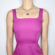 90s MISSONI Pink/Purple Square Neckline Dress (S/M)