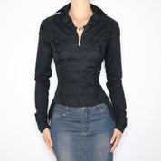 90s BRYON LARS Gothic Blouse (M)