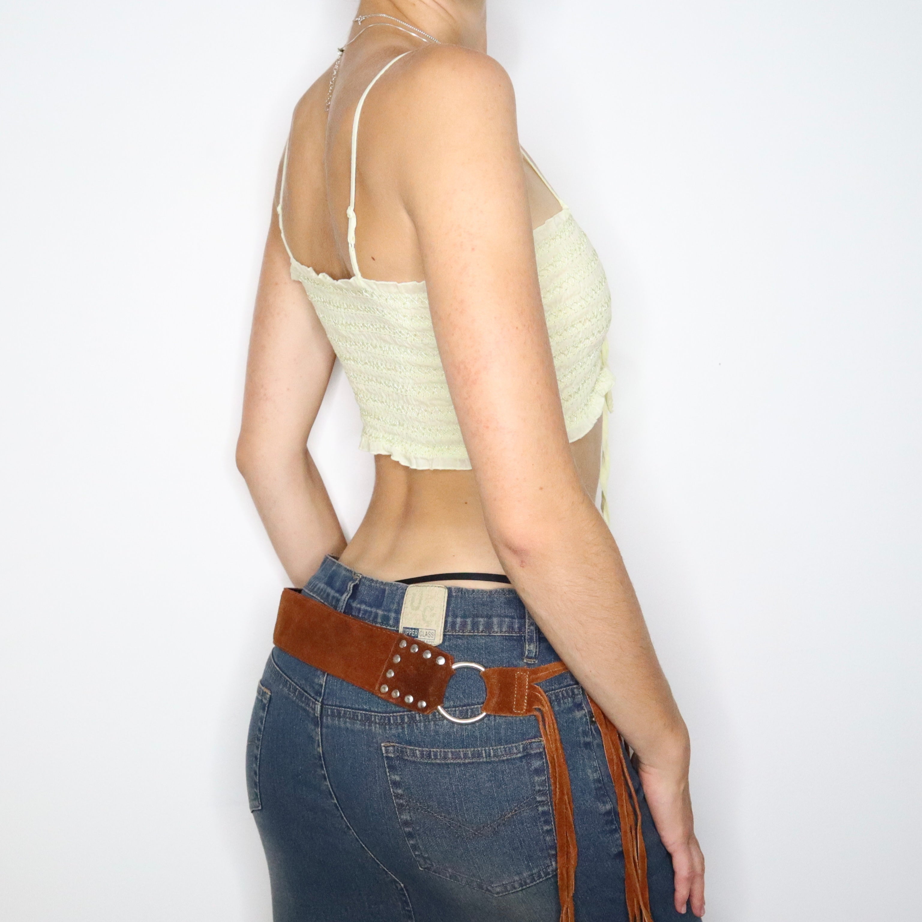 Guess Yellow Crop Top (Small)