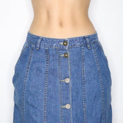 90s Denim Maxi Skirt (M)