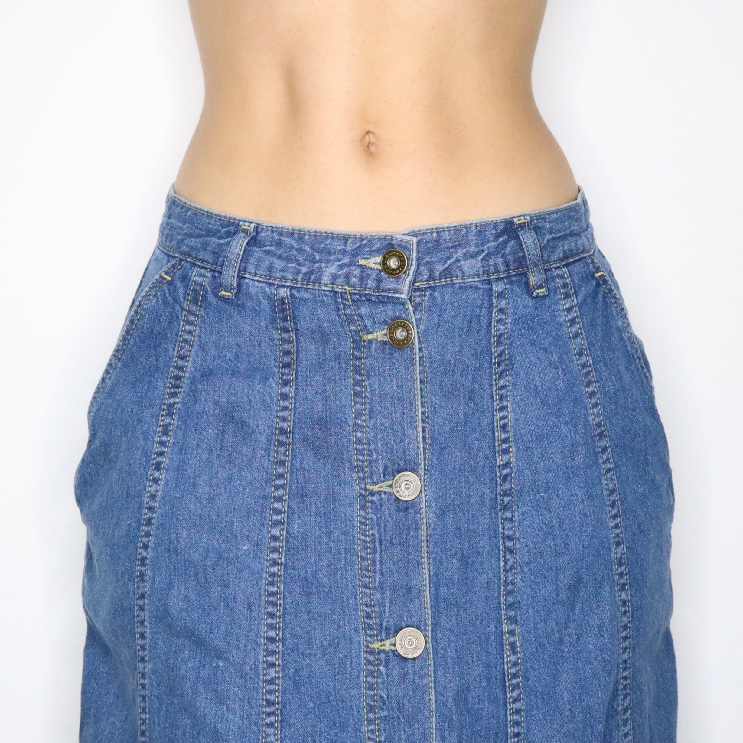 90s Denim Maxi Skirt (M)