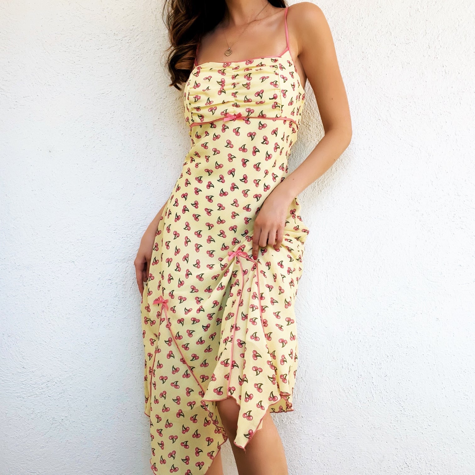 Early 2000s Cherry Print Dress