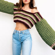 Berry Matcha Crochet Sweater