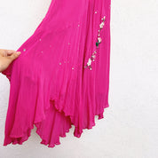 Vintage Hot Pink Embellished Maxi Dress
