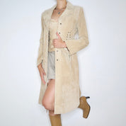 Beige Suede Corset Jacket (Small) 