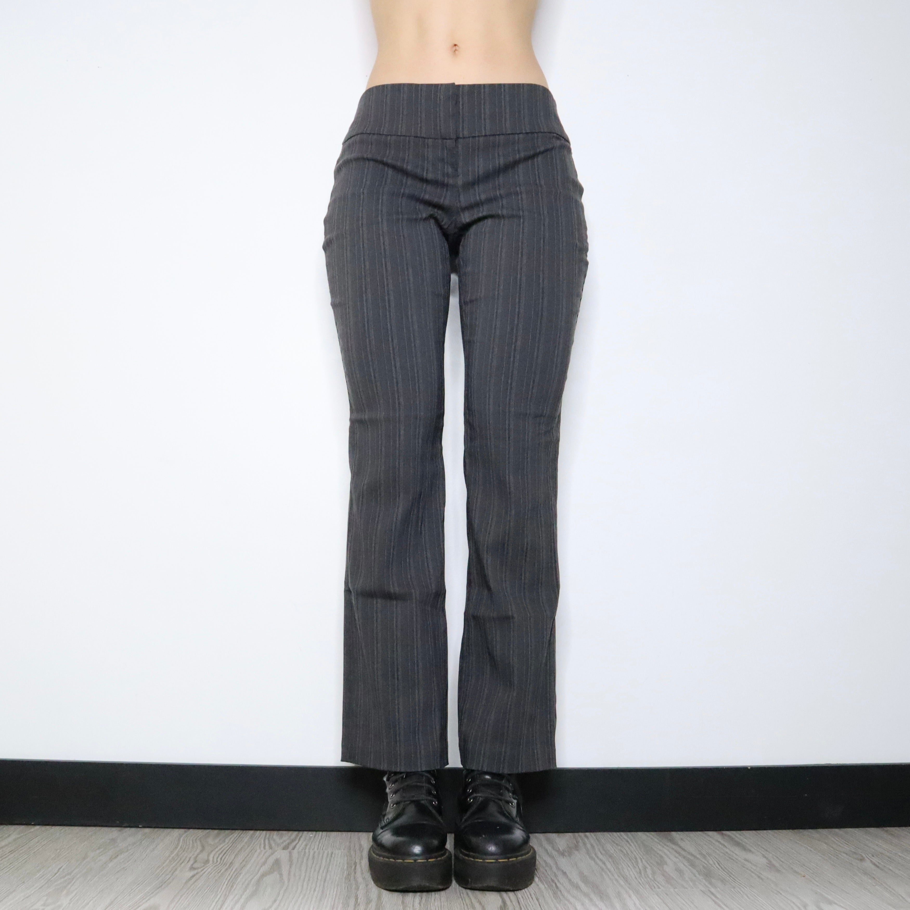 90s Gray Pinstripe Trousers (S/M)