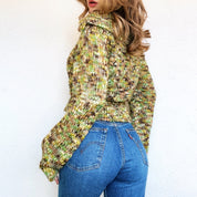 Green Belted Cardigan