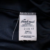 90s Black Lace Trim Slip Skirt (XS)