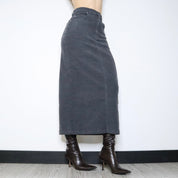 90s Gray Maxi Skirt (S/M)