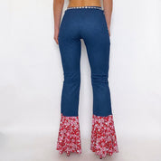 Funky Star Print Flare Pants