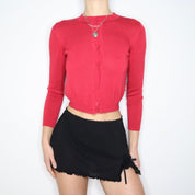 90s VERSACE Red Cardigan (XS)