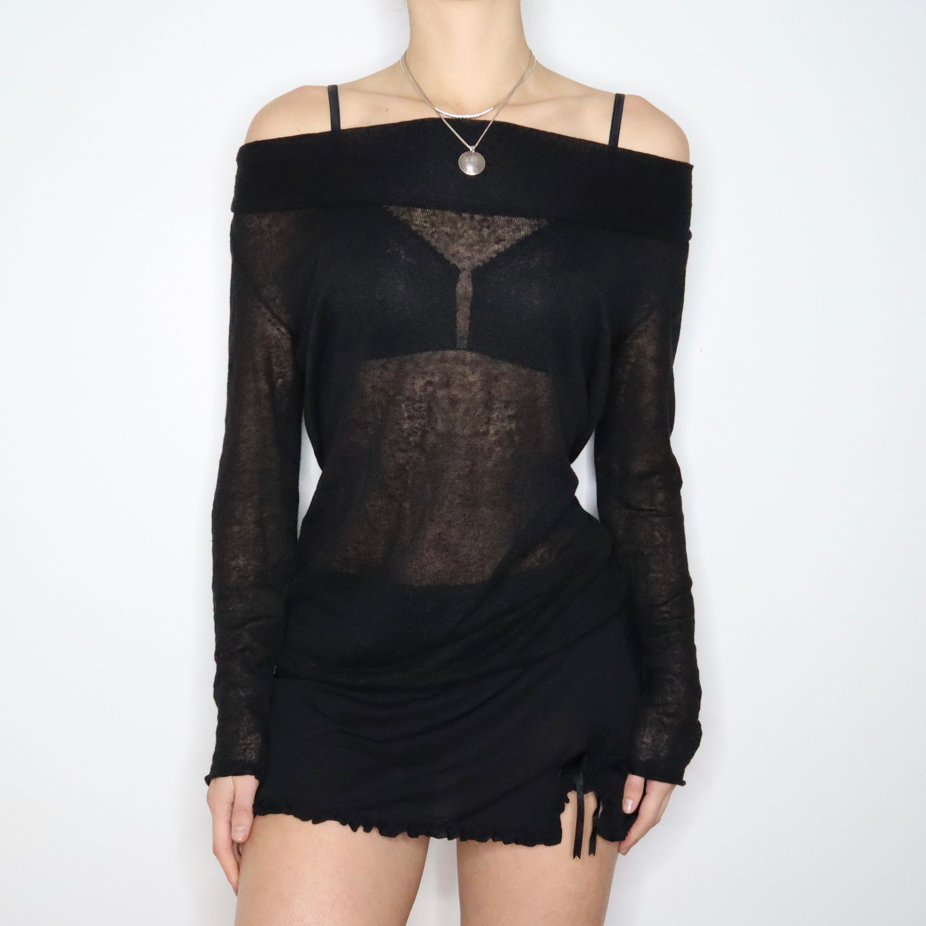 Y2K STEFANEL Off the Shoulder Top (L)