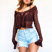 Chocolate Brown Cardi Top