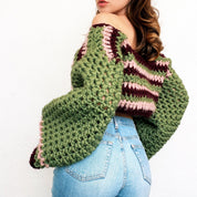 Berry Matcha Crochet Sweater