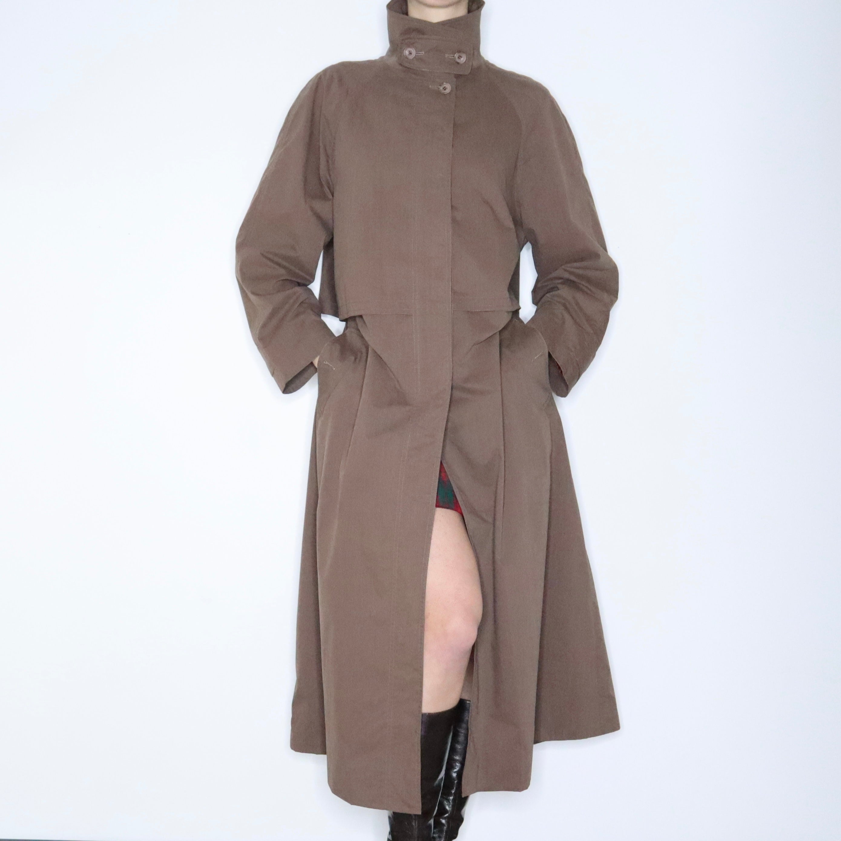 90s AQUASCUTUM Brown Trench Coat (L)