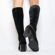 Italian Black Velvet Sock Boots (7-7.5 US/ 37 EU)