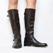Brown Tall Leather Riding Boots (7.5 US/ 38 EU)
